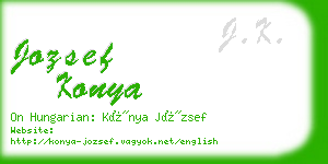 jozsef konya business card
