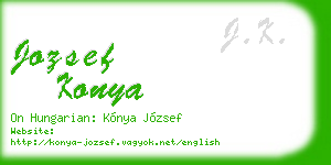 jozsef konya business card